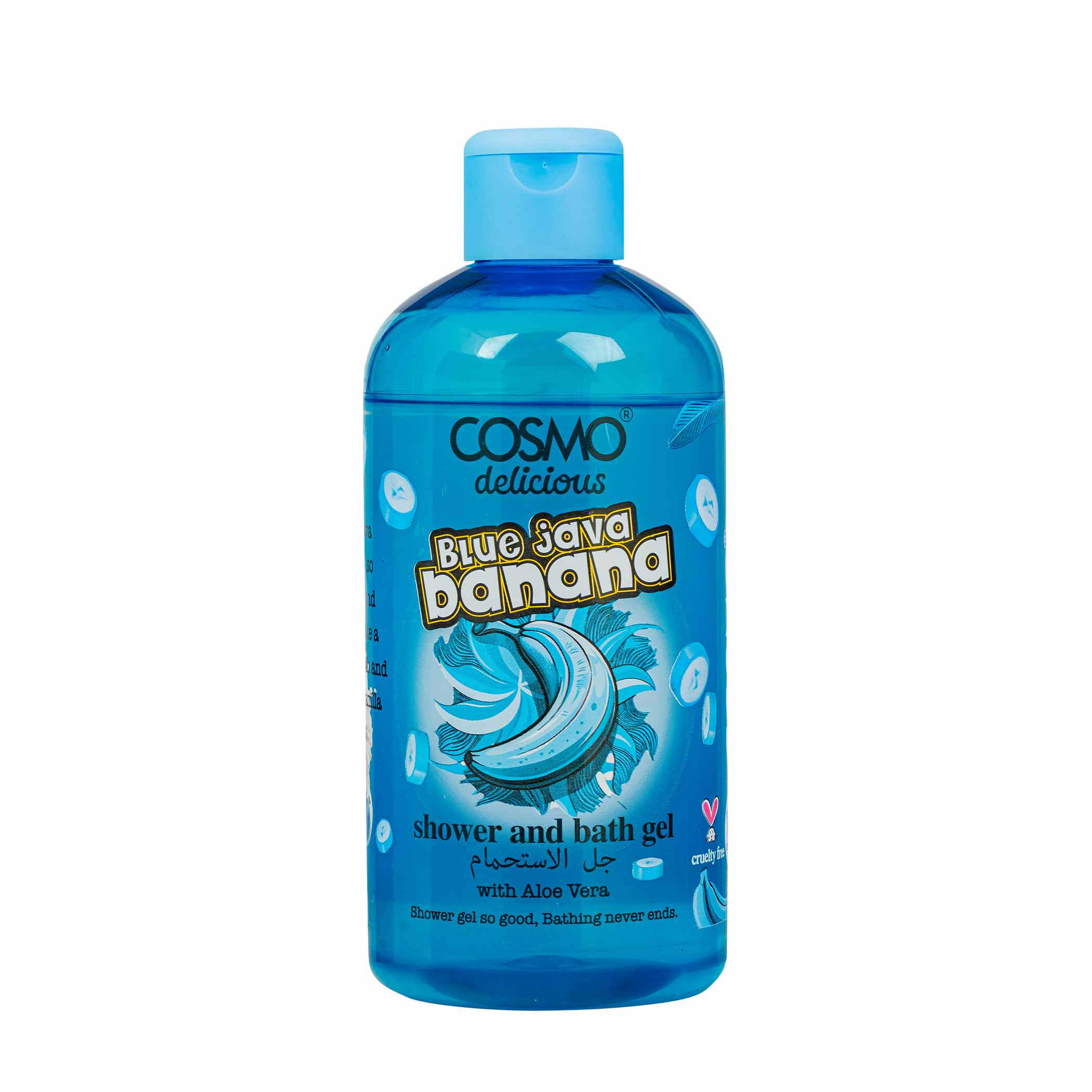 Gel de ducha y baño COSMO Delicious Blue Java Banana 500 ml